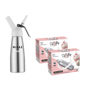 เซ็ทจับคู่ โปรมือใหม่ กระบอกทำวิปครีม 500ml จับคู่ แก๊สวิปครีม 2 กล่อง